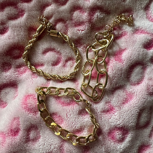 3pc gold bracelet set - Picture 3 of 5